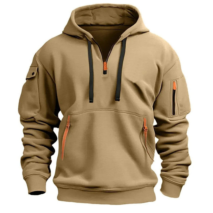 Henry | Stylischer &amp; atmungsaktiver Kapuzenpullover mit halbem Reißverschluss