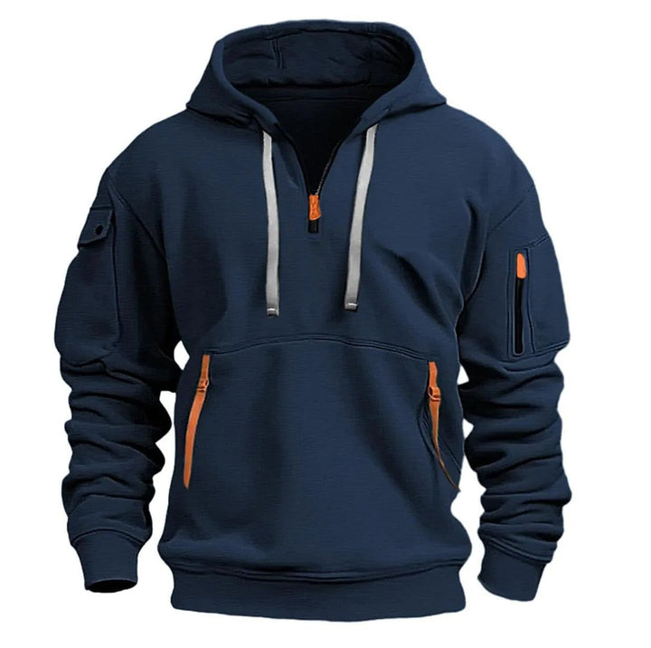 Henry | Stylischer &amp; atmungsaktiver Kapuzenpullover mit halbem Reißverschluss