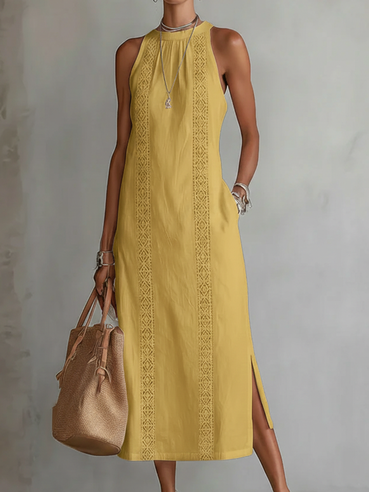 Elena | Leichtes &amp; elegantes Midikleid aus Leinenmischung