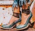 Green in Snake Pattern
