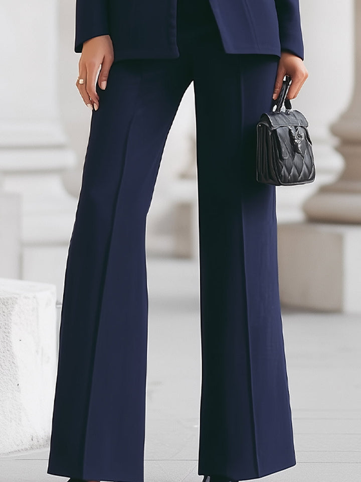 Elizabeth | Stylish Blazer &amp; Wide-Leg Trouser Suit Set