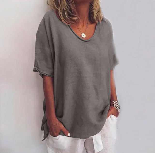 Amara | Lightweight V-Neck Summer Blouse
