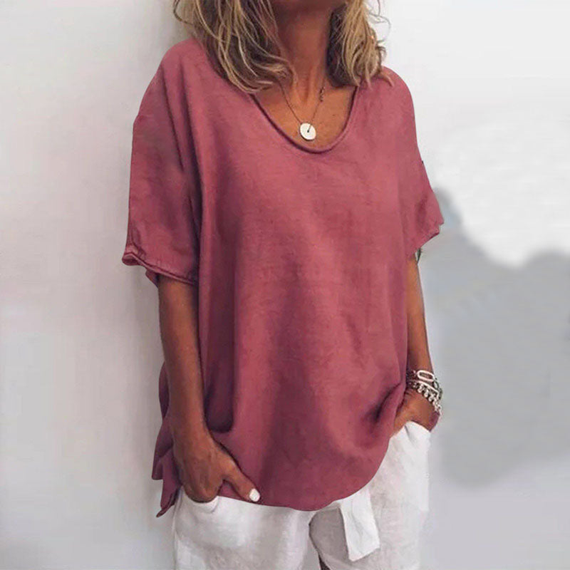 Amara | Lightweight V-Neck Summer Blouse