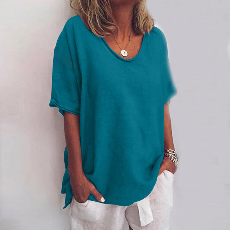 Amara | Lightweight V-Neck Summer Blouse