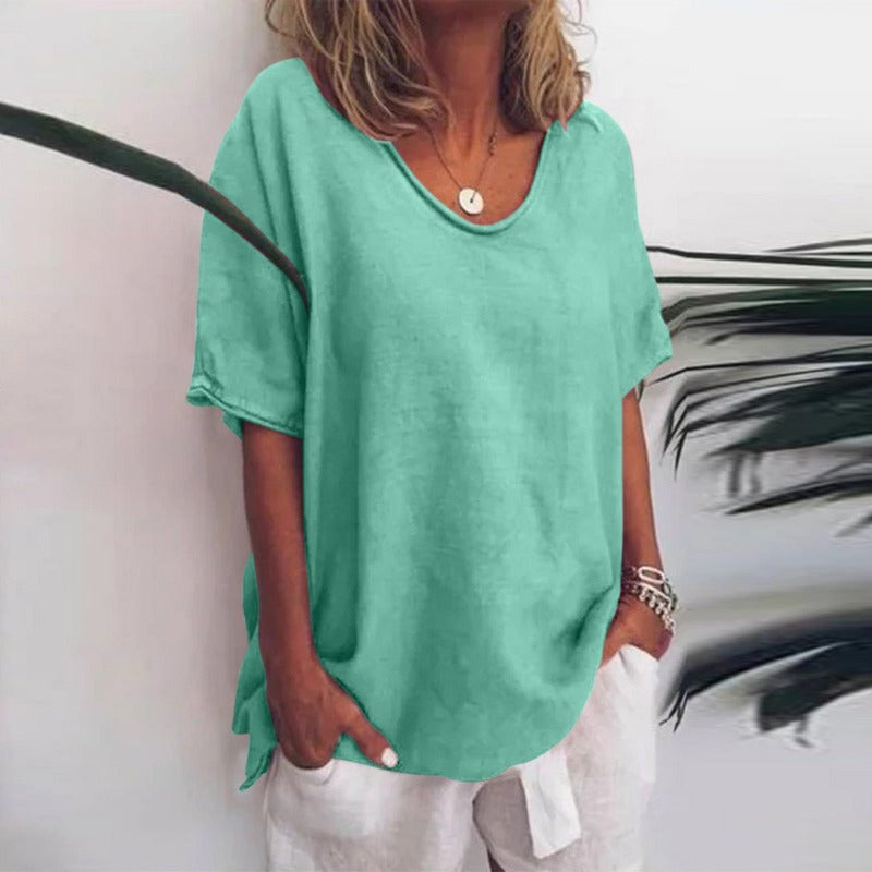 Amara | Lightweight V-Neck Summer Blouse