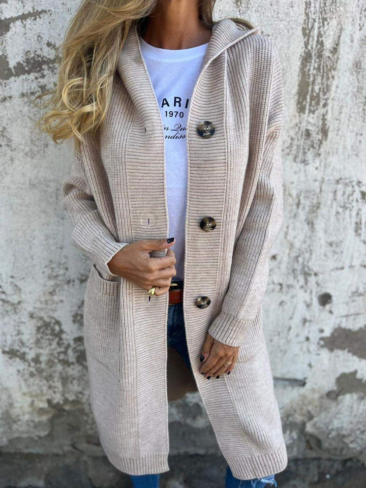 Mirelle | Eleganter, gerippter, langer Cardigan für Damen