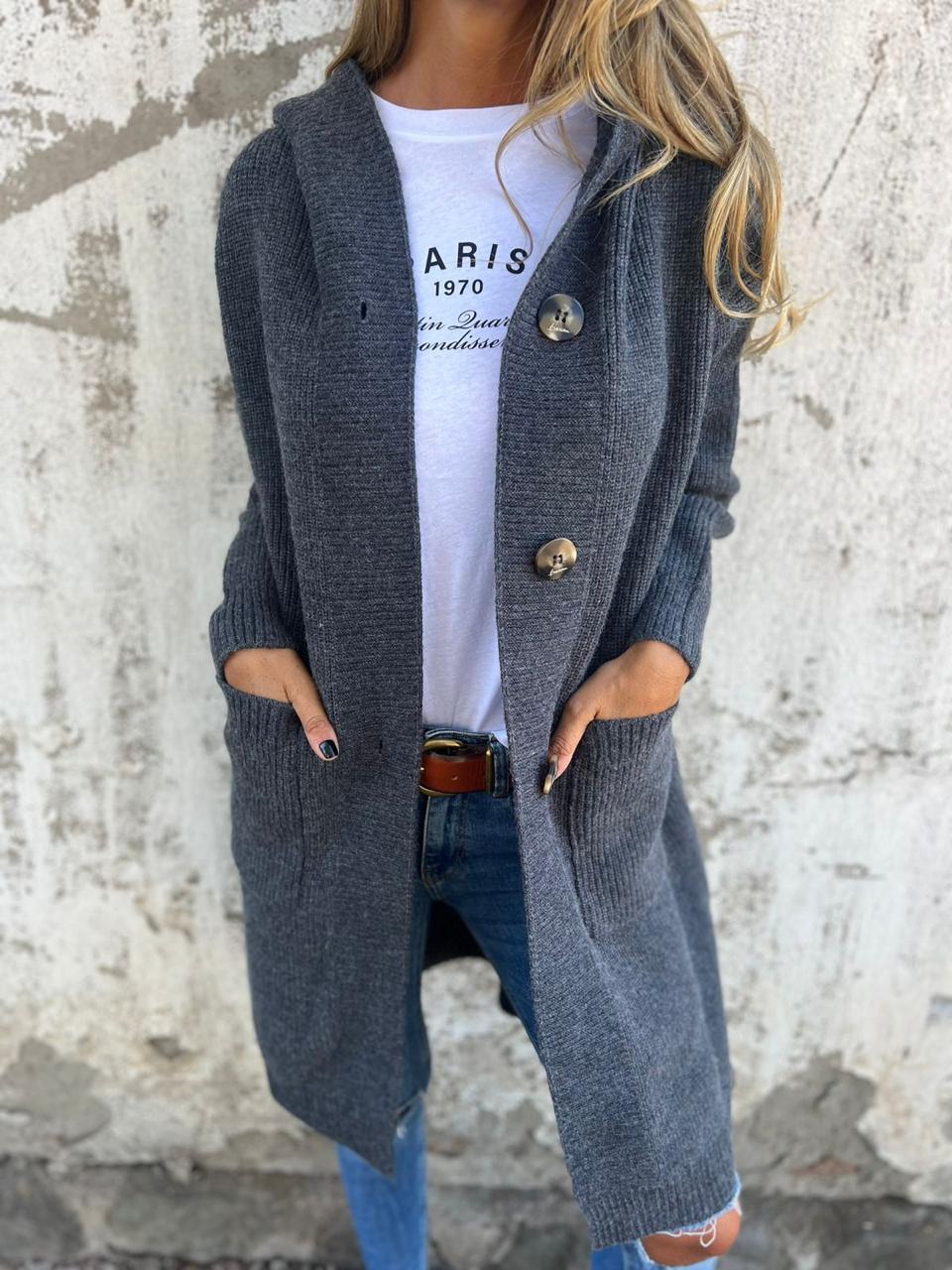 Mirelle | Eleganter, gerippter, langer Cardigan für Damen
