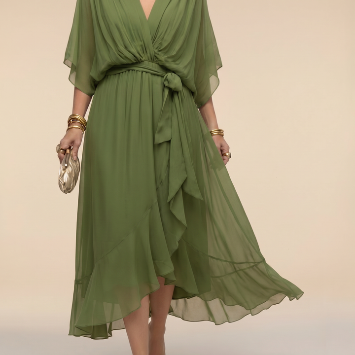 Juliane | Raffiniertes und schmeichelhaftes Wickel-Midikleid