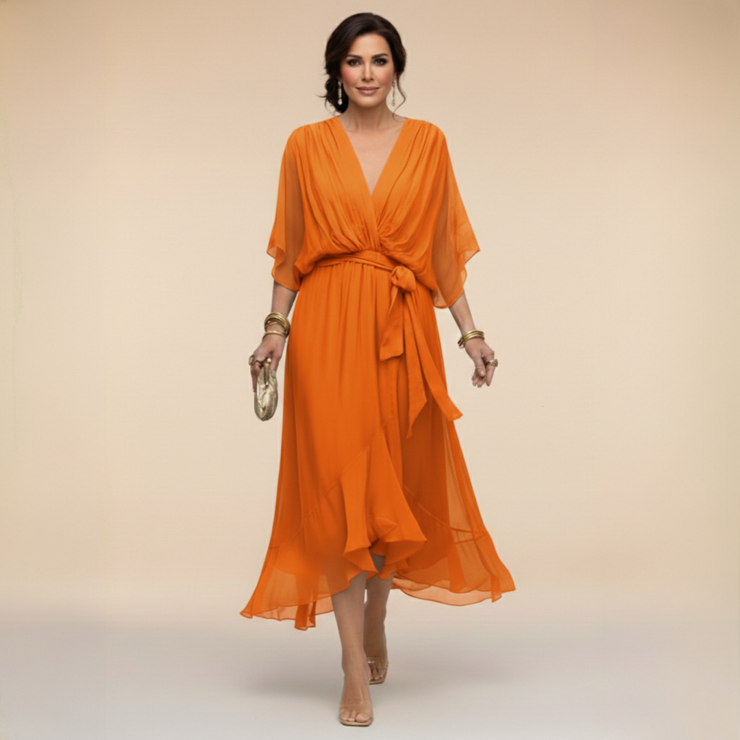 Juliane | Raffiniertes und schmeichelhaftes Wickel-Midikleid