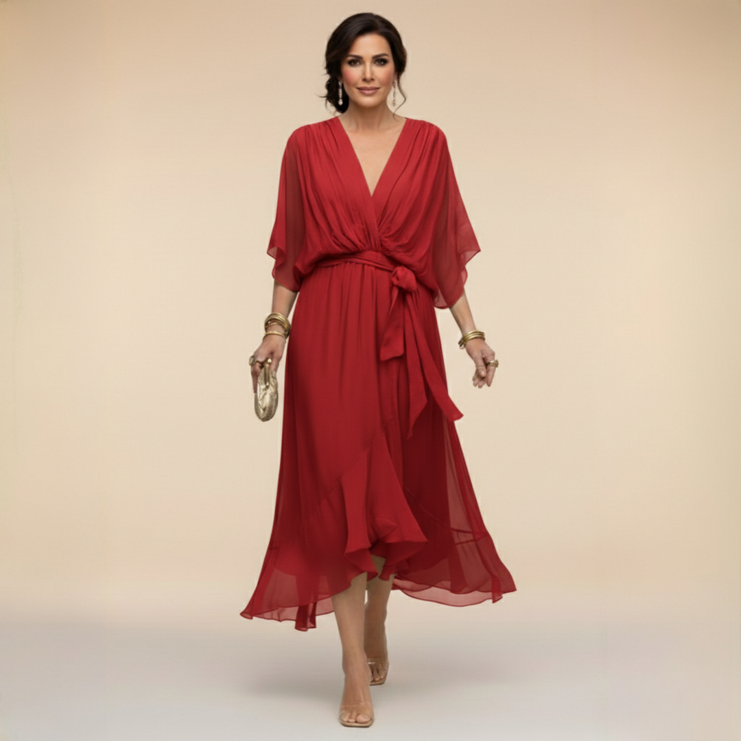 Juliane | Raffiniertes und schmeichelhaftes Wickel-Midikleid