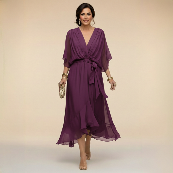 Juliane | Raffiniertes und schmeichelhaftes Wickel-Midikleid