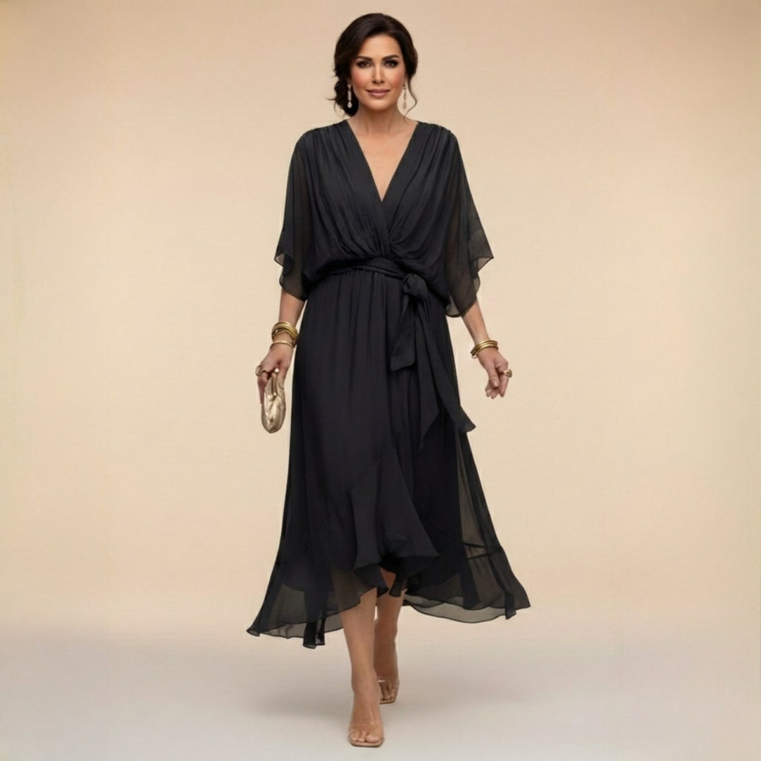 Juliane | Raffiniertes und schmeichelhaftes Wickel-Midikleid
