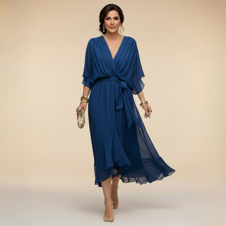 Juliane | Raffiniertes und schmeichelhaftes Wickel-Midikleid