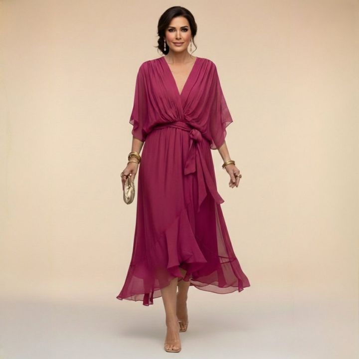 Juliane | Raffiniertes und schmeichelhaftes Wickel-Midikleid