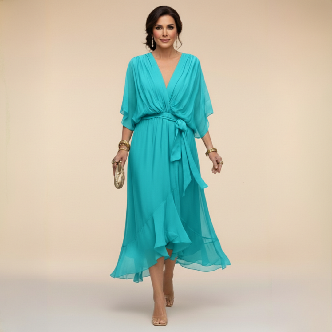 Juliane | Raffiniertes und schmeichelhaftes Wickel-Midikleid