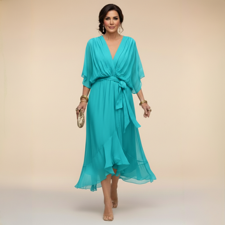 Juliane | Raffiniertes und schmeichelhaftes Wickel-Midikleid