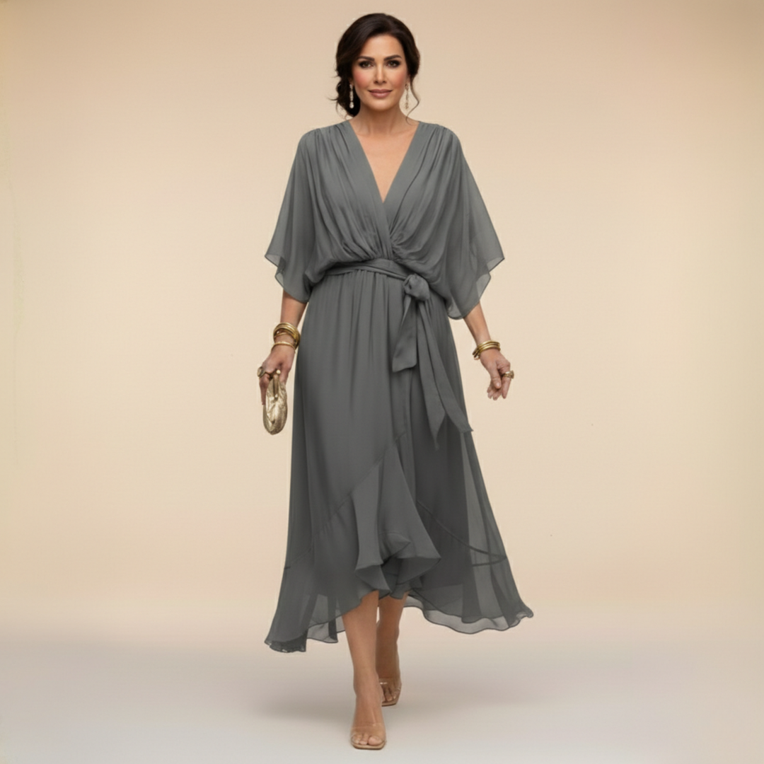 Juliane | Raffiniertes und schmeichelhaftes Wickel-Midikleid