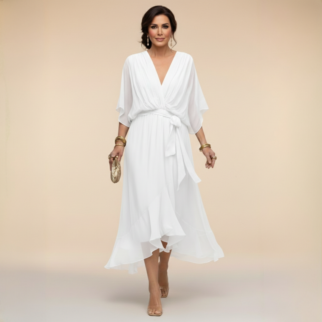 Juliane | Raffiniertes und schmeichelhaftes Wickel-Midikleid