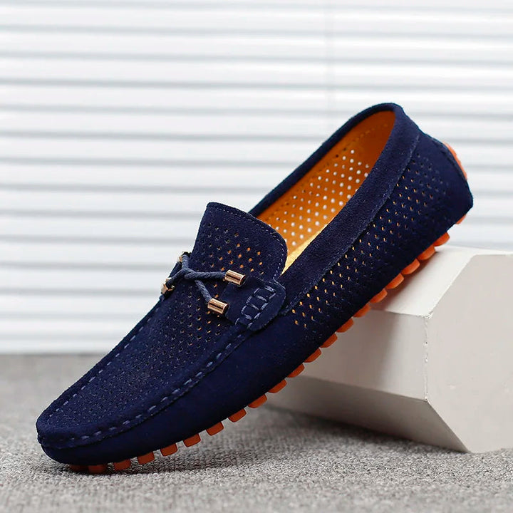 Ethan | Perforierte Herren-Leder-Slipper