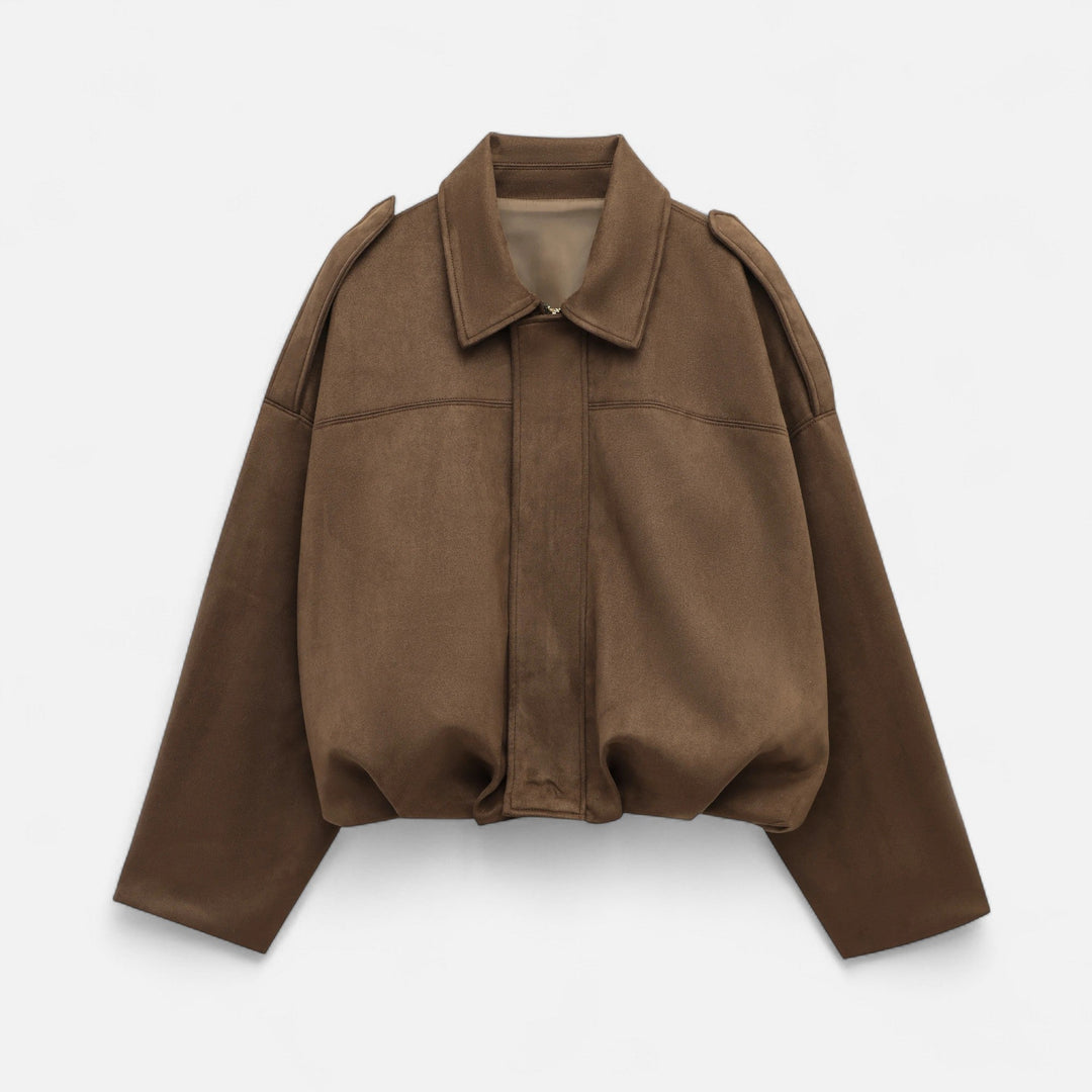 Zerina | Women’s Faux Suede Bomber Jacket