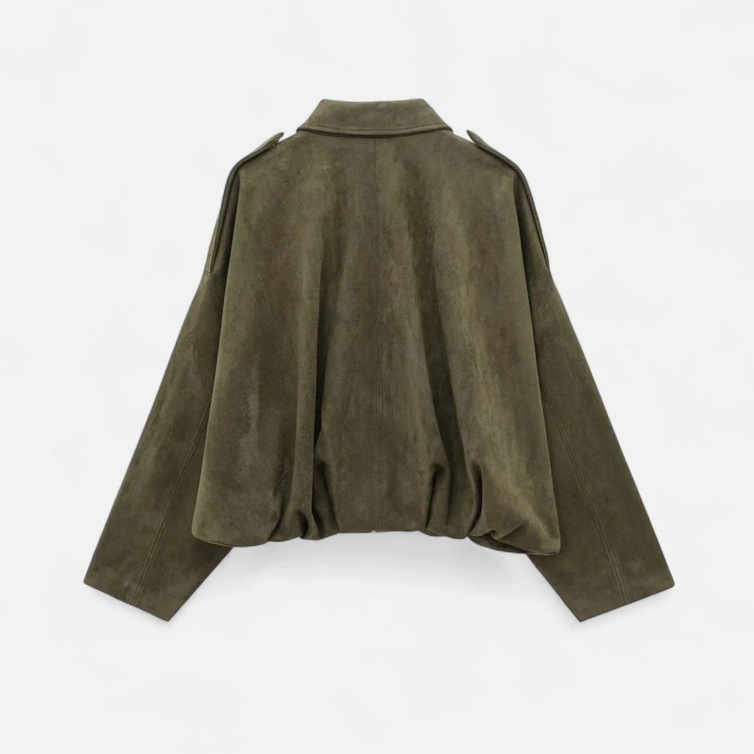 Zerina | Women’s Faux Suede Bomber Jacket