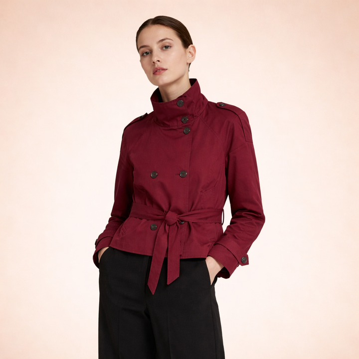 Elira | Schicker kurzer Trenchcoat für Damen