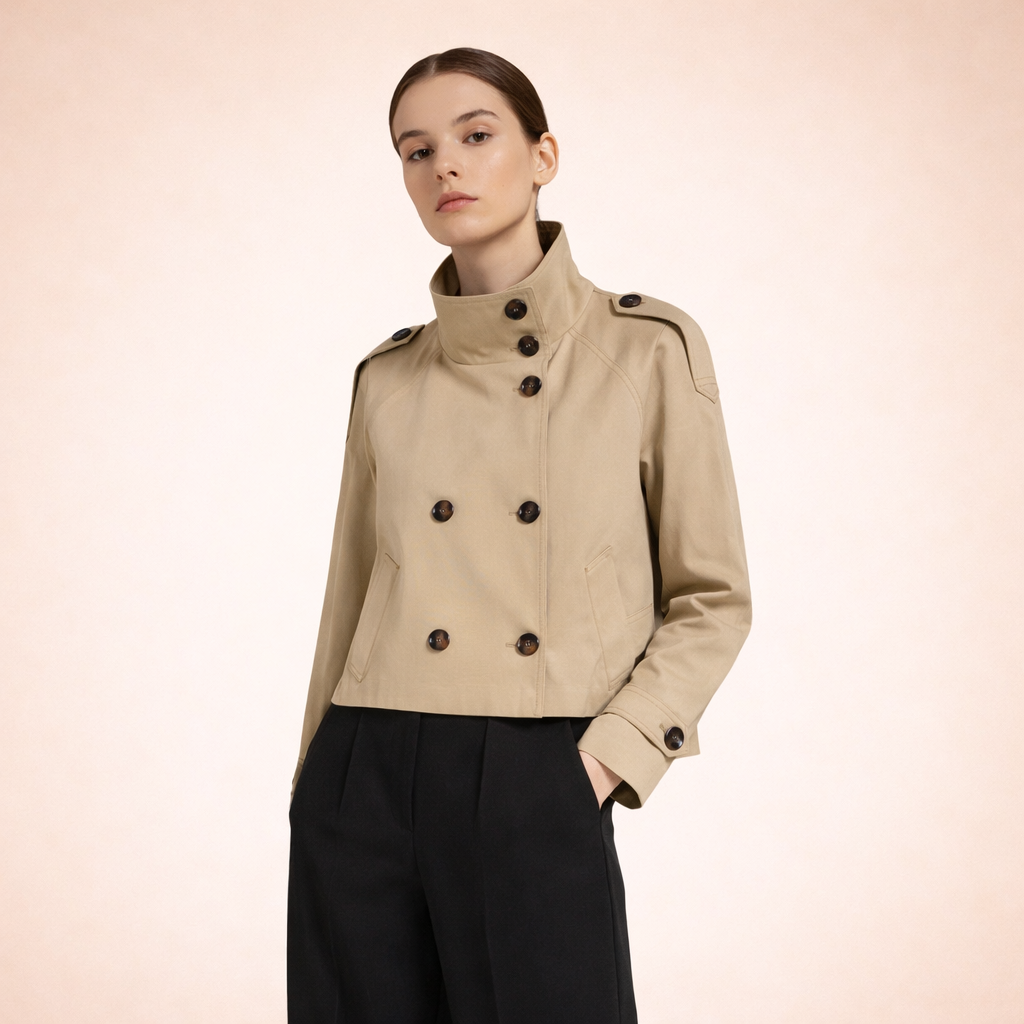 Elira | Schicker kurzer Trenchcoat für Damen
