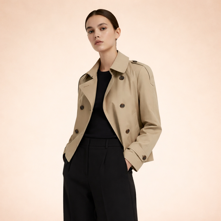 Elira | Schicker kurzer Trenchcoat für Damen
