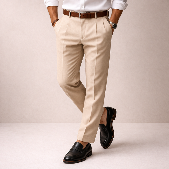 Virelli | Elegante Freizeithose mit Nadelstreifen