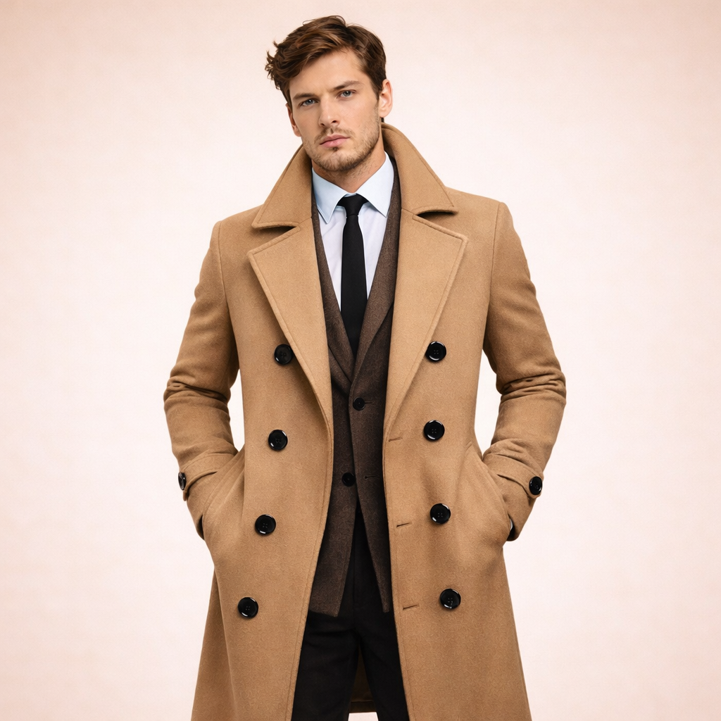 Valerio | Eleganter langer Herrenmantel