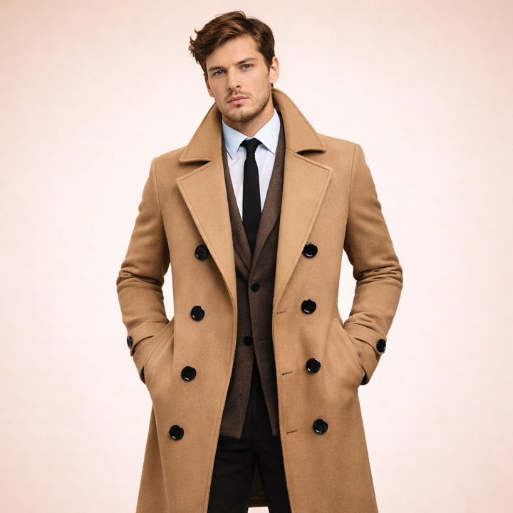 Valerio | Eleganter langer Herrenmantel