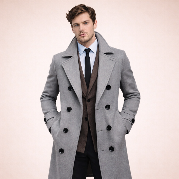 Valerio | Eleganter langer Herrenmantel