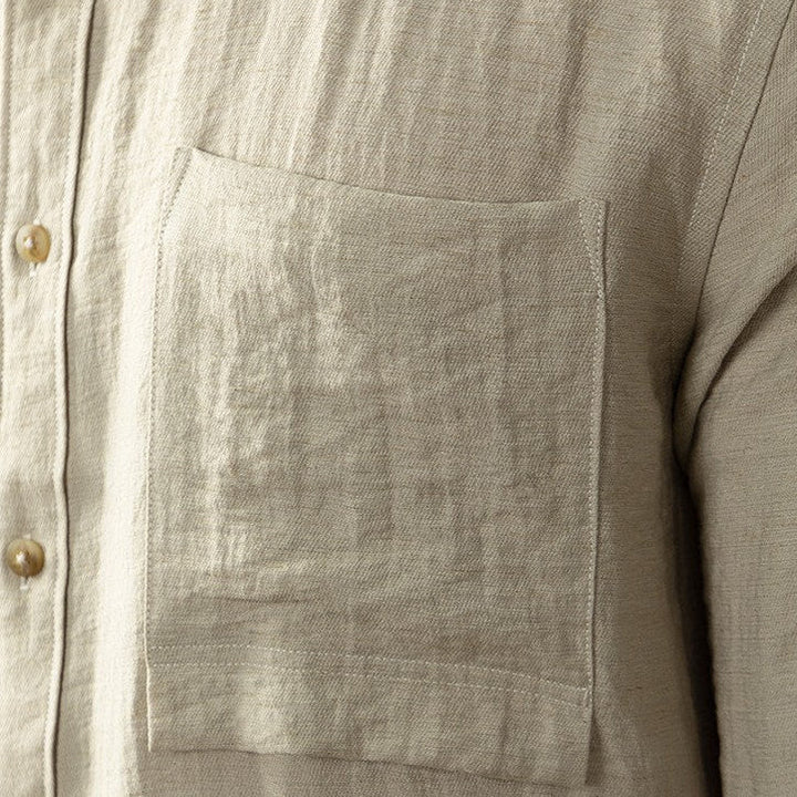 Milo | Lässiges, leichtes Leinenhemd für Herren mit Brusttasche