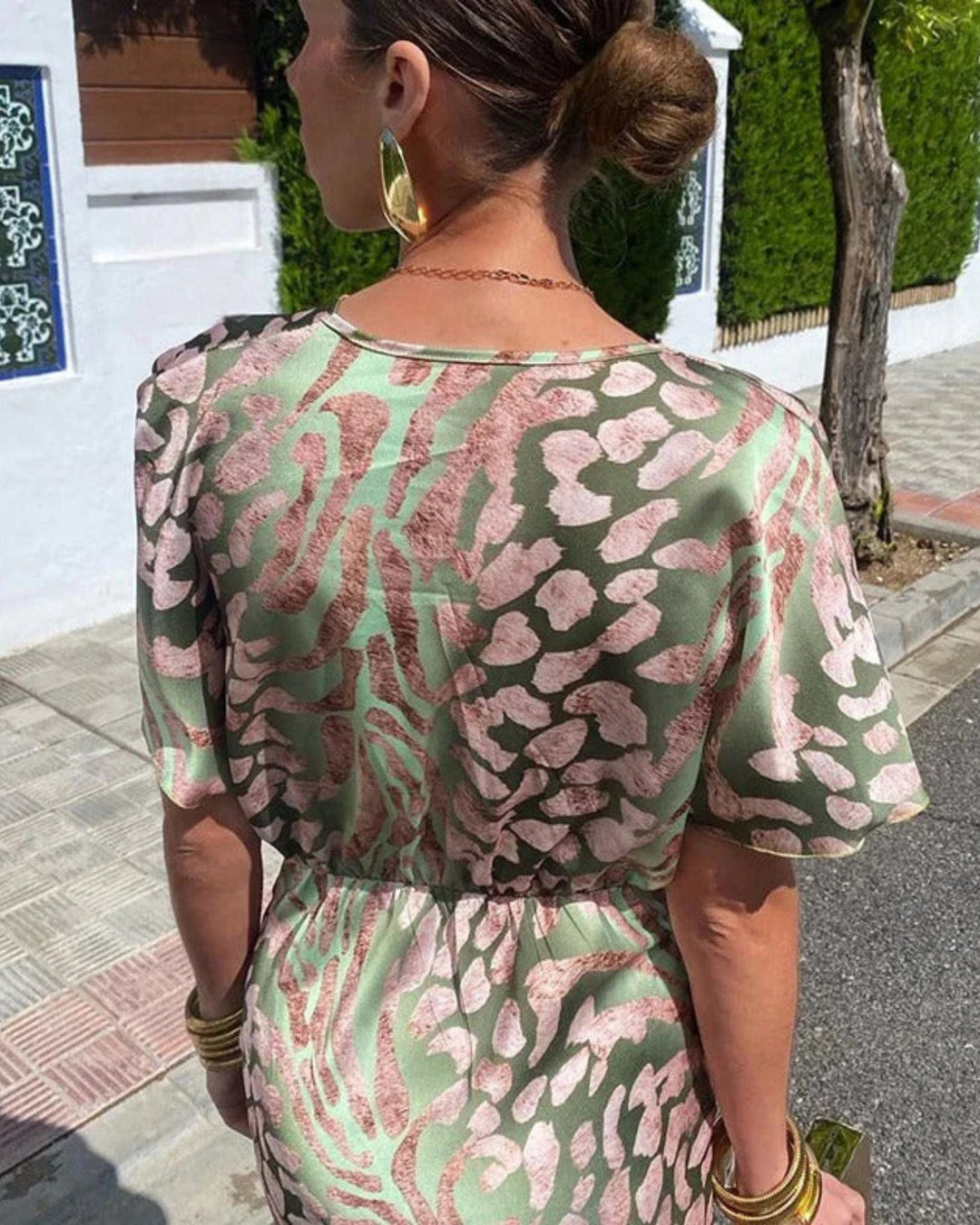 Elowen | Draped V-Neck Maxi Dress