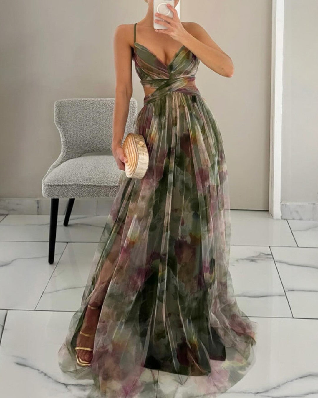 Mira | Elegantes Damenkleid mit Blumenmuster für Hochzeitsgäste &amp; Sommeranlässe