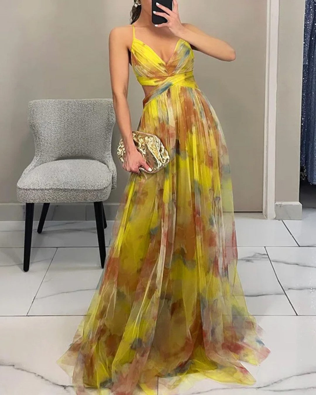 Mira | Elegantes Damenkleid mit Blumenmuster für Hochzeitsgäste &amp; Sommeranlässe
