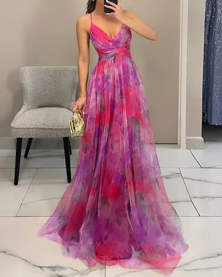 Mira | Elegantes Damenkleid mit Blumenmuster für Hochzeitsgäste &amp; Sommeranlässe