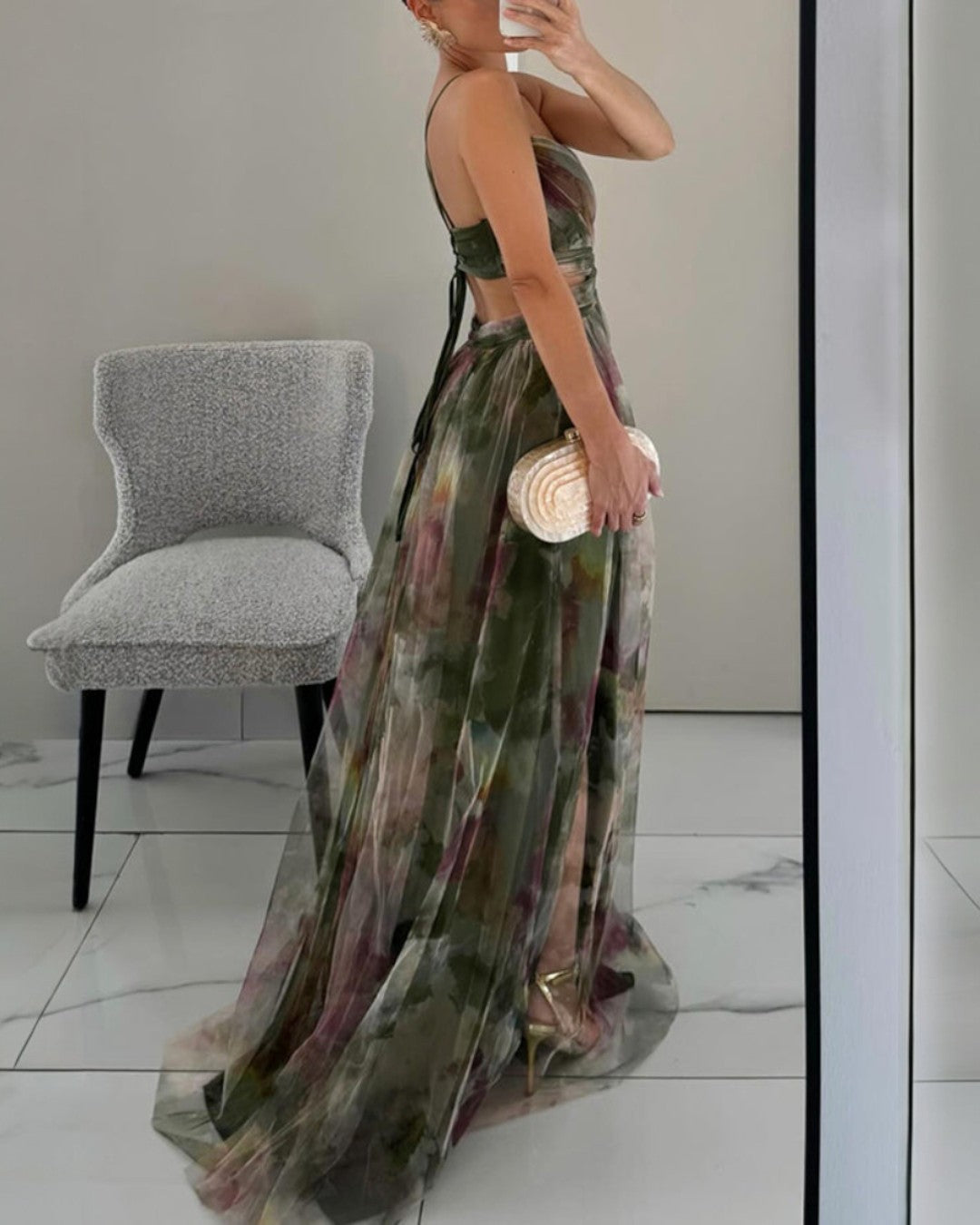 Mira | Elegantes Damenkleid mit Blumenmuster für Hochzeitsgäste &amp; Sommeranlässe