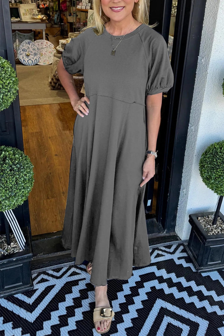 Mira | Elegantes Maxikleid für Damen mit Puffärmeln