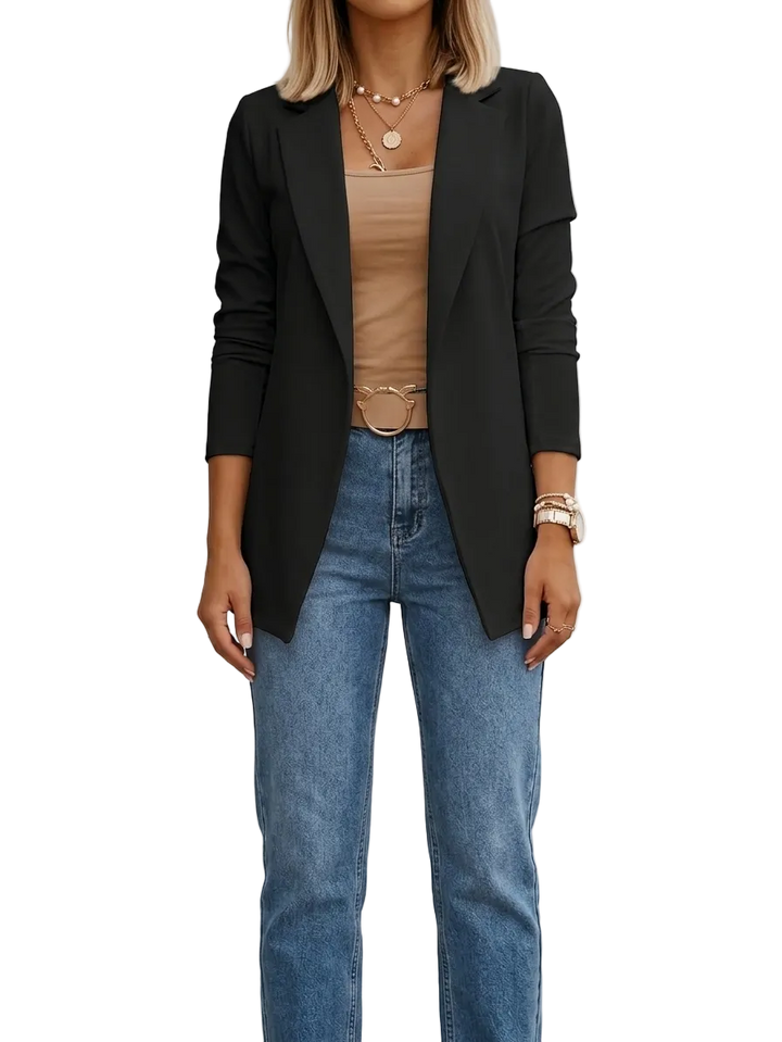 Virella | Offener Blazer mit Drapierung