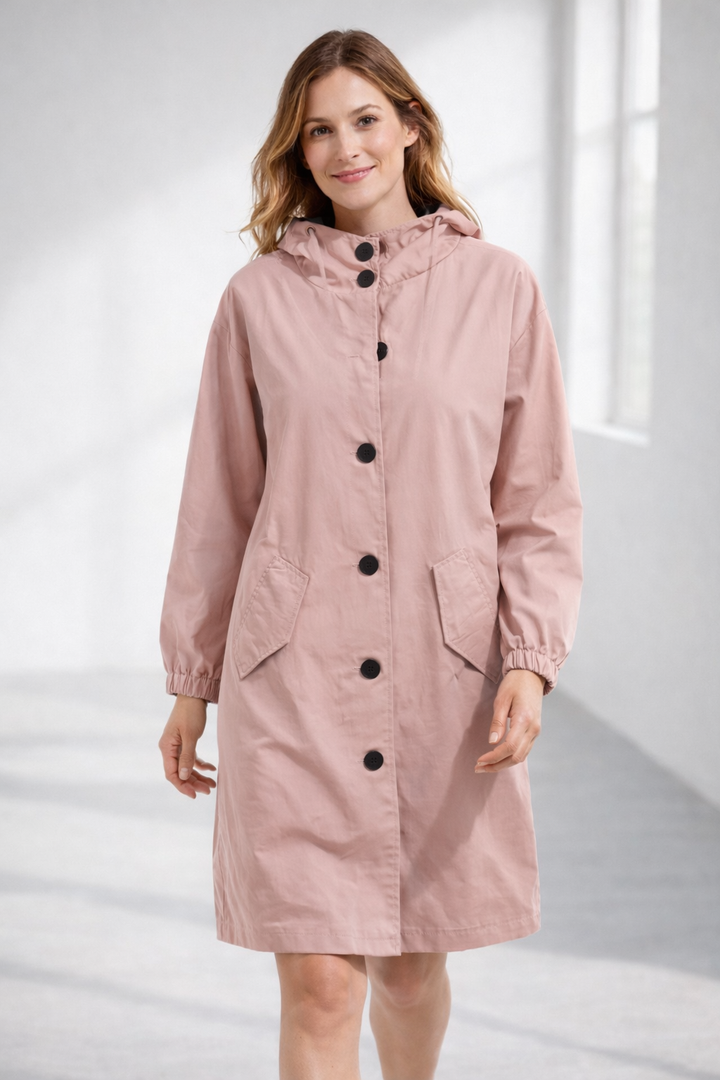 Arlina | Women’s Hooded Mid-Length Jacket