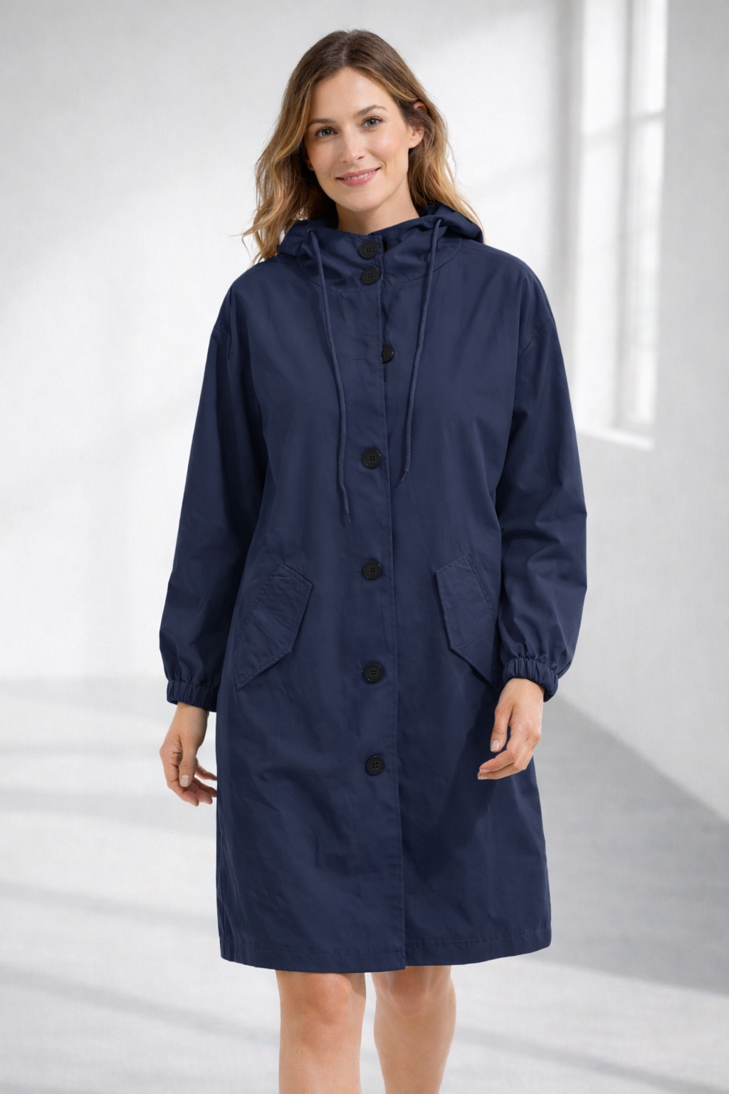 Arlina | Women’s Hooded Mid-Length Jacket