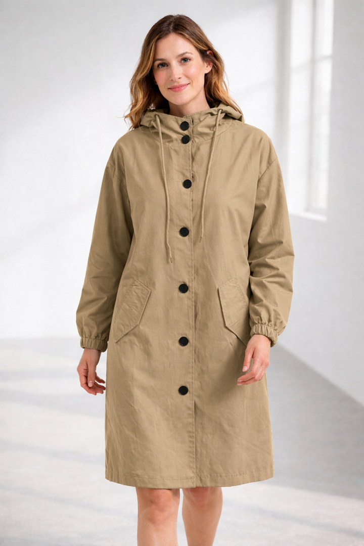 Arlina | Women’s Hooded Mid-Length Jacket