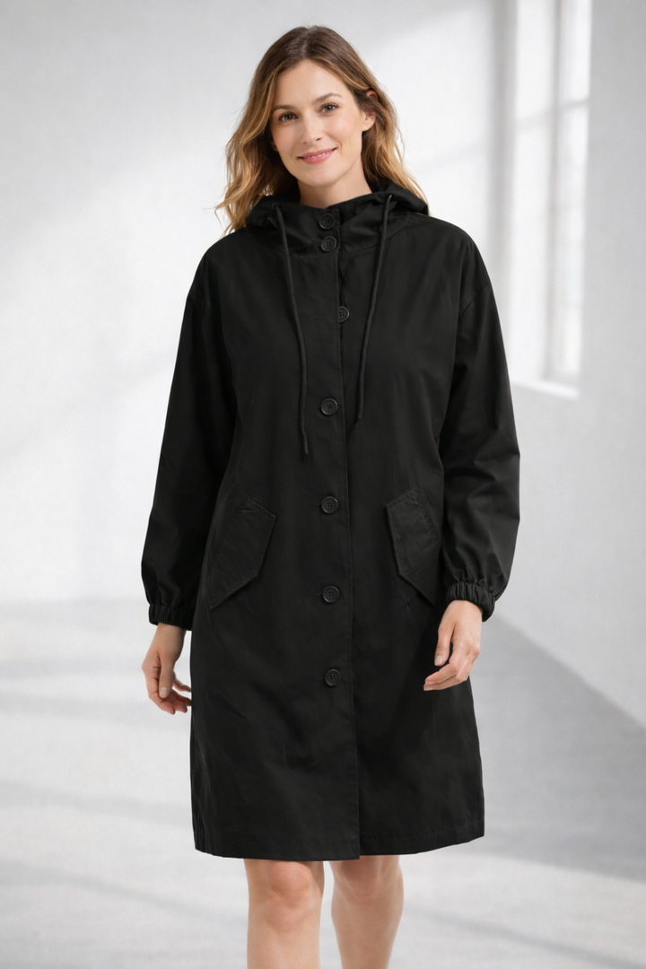 Arlina | Women’s Hooded Mid-Length Jacket