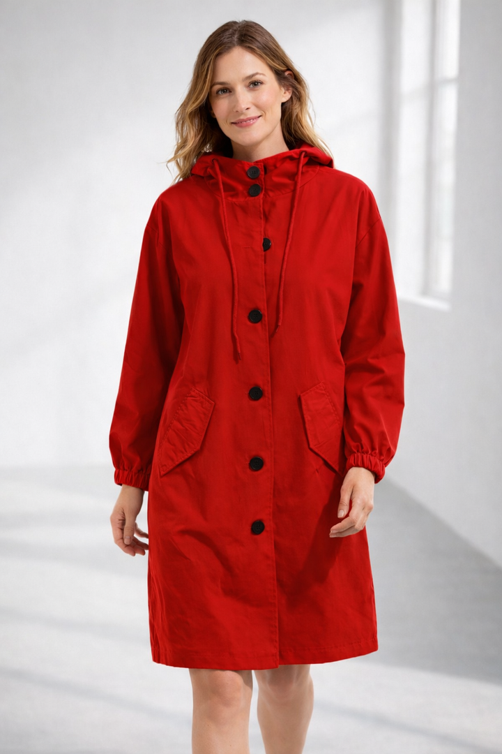 Arlina | Women’s Hooded Mid-Length Jacket