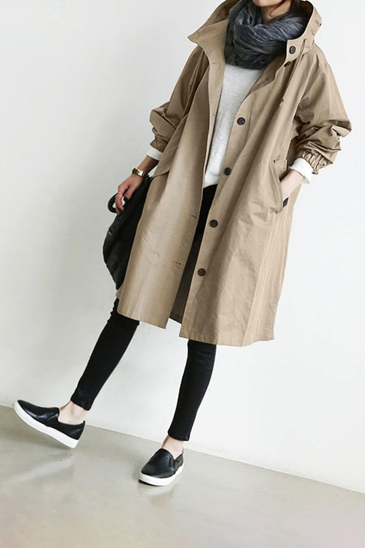 Arlina | Women’s Hooded Mid-Length Jacket