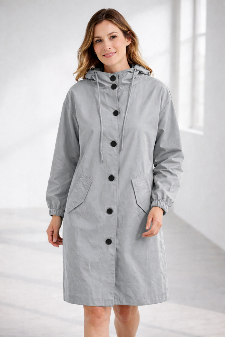 Arlina | Women’s Hooded Mid-Length Jacket