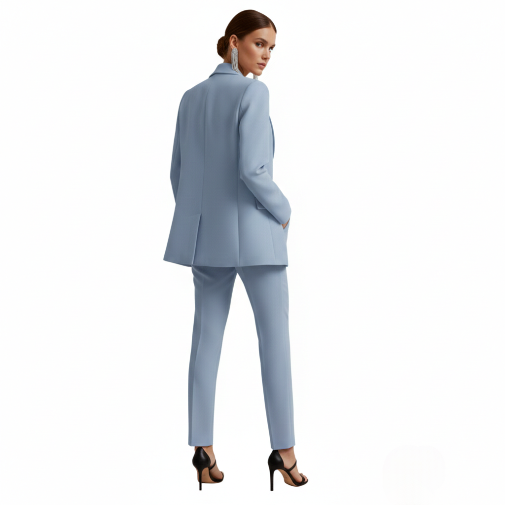 Veronique | Eleganter, zweireihiger, maßgeschneiderter Damen-Hosenanzug