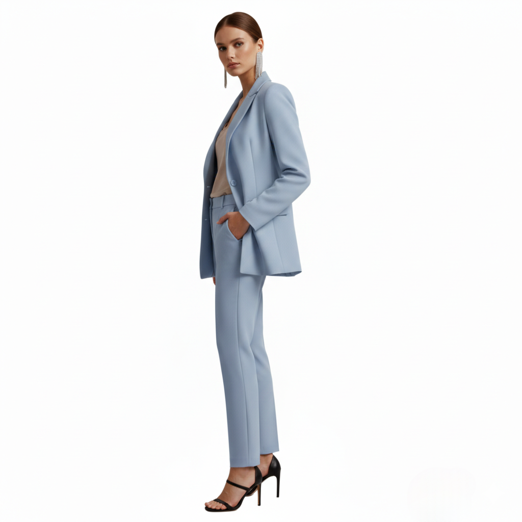 Veronique | Eleganter, zweireihiger, maßgeschneiderter Damen-Hosenanzug