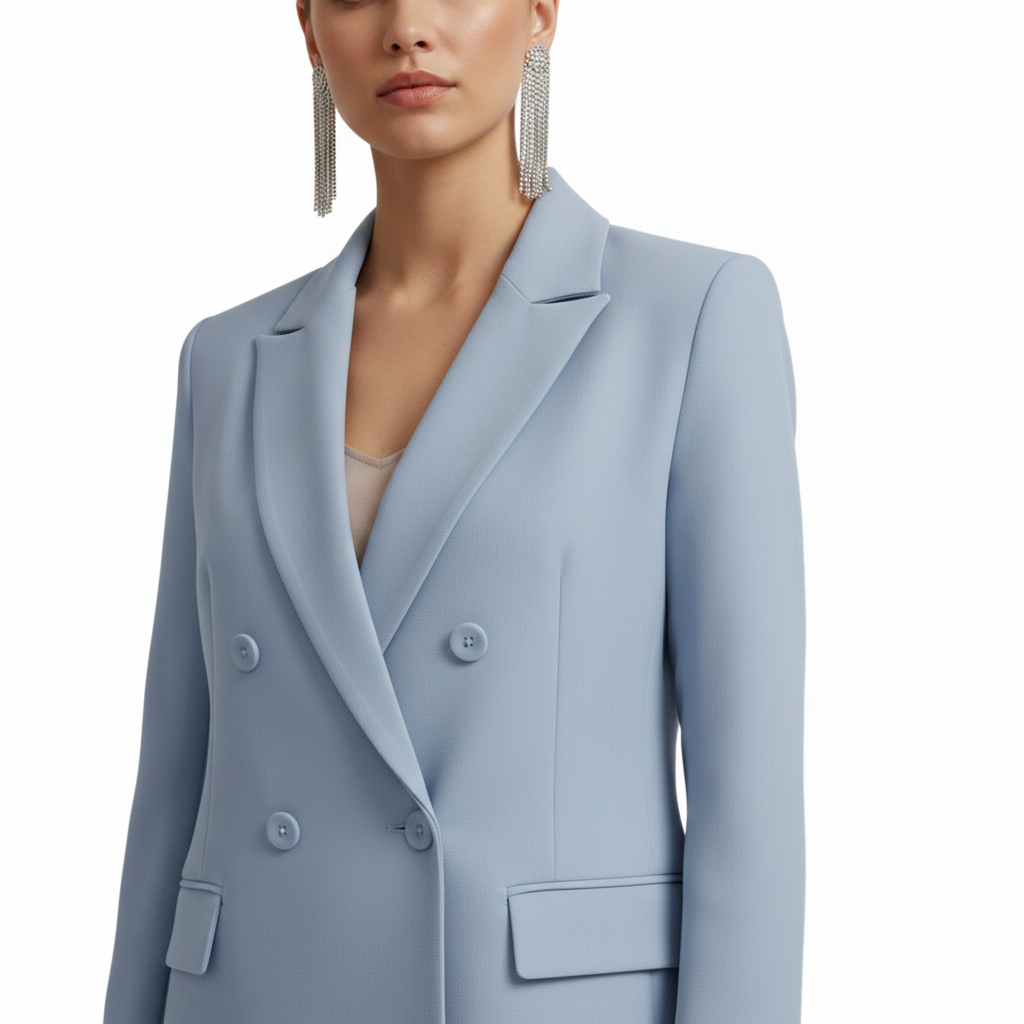 Veronique | Eleganter, zweireihiger, maßgeschneiderter Damen-Hosenanzug